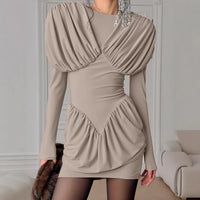Elegant Figure-hugging Waist-cinching Womens Dress With A Sophisticated Vibe