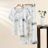 Bamboo Cotton Double-layer Gauze Pajamas For Women Thin Homewear Suit