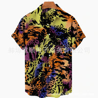 Casual Fashion 3D Digital Printing Short Sleeve Shirt Men