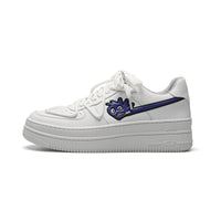 White Shoes Men's Double Bottom Breathable Platform Sneakers