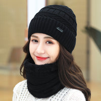 Autumn And Winter Outdoor Plus Velvet Warm Knitted Woolen Hat