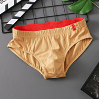 Pure Color Cotton Triangle Low Waist Breathable Men's Underwear Triangle