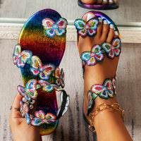 Women's Butterfly-Decorated Flat Sandals