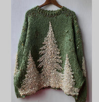 Womens Printed Crew-neck Sweatshirt Top