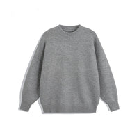 Laid-back Versatile Loose-fitting Knit Sweater For Teens And Young Adults