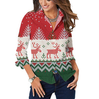 Women's Button Lapel Long Sleeve Shirt