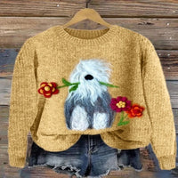 Needle Digital Printing 3D Round Neck Sweater Street Comfortable