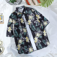 Retro Men's And Women's Loose Couple's Seaside Shirt