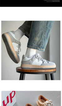 Casual Breathable Platform Low-top Lace-up Sneaker