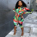 European And American Women's New Fashion Print Jumpsuit