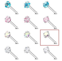 Stainless Steel Zircon Nose Stud 3mm RoundSquareHeartStar Piercing Jewelry