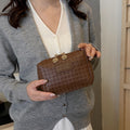 Classic Style Woven Pattern Cosmetic Bag