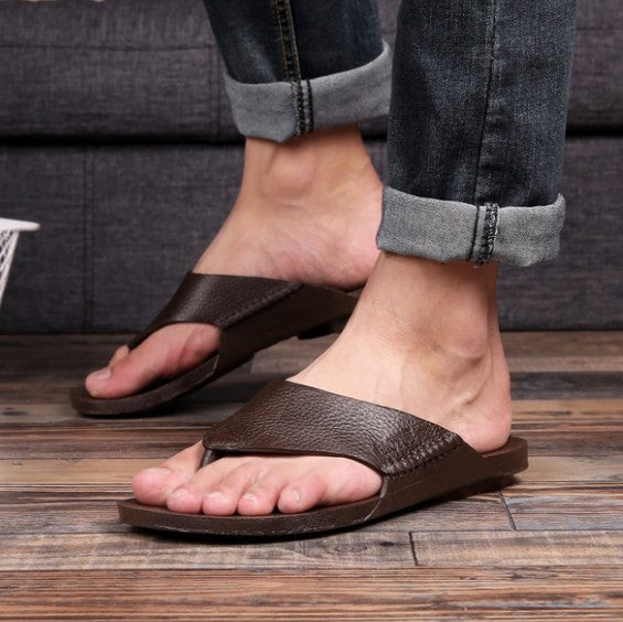 Men's Waterproof Closed Toe Flip Toe Plastic Slipper