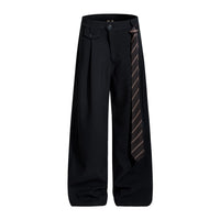 Old-money-style Relaxed Wide-leg Linen Casual Dress Pants