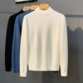 Mock Neck Solid Color Bottoming Shirt Casual Sweater