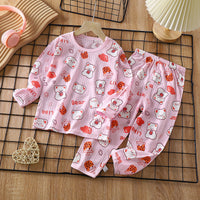 Children's Cotton Homewear Suit Summer Long-sleeve Pajamas Thin