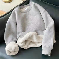 Fleece-lined Thickened Alpaca Fleecefiber Sweater