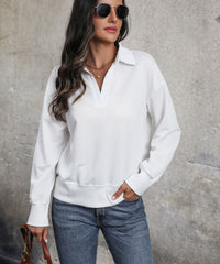 Amazon Europe & US New Arrival Womens Long-Sleeve Casual Hoodie With Lapel Collar, V-Neck Autumn Womens T-Shirt