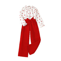 Spring Girls' Long Sleeve Blouse And Pants