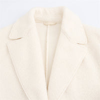 Women's Elegant Commuter Lapel Single-breasted Wool Coat