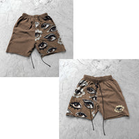 Geometric 3D Digital Printing Shorts