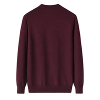 Men's Zipped Round Neck Woolen Sweater