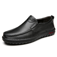 Comfortable Cowhide Soft Bottom Soft Surface Men's Shoes