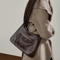 Large-capacity Crossbody Bag Made Of Genuine Leather For Women