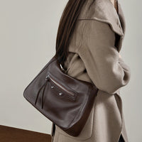 Large-capacity Crossbody Bag Made Of Genuine Leather For Women
