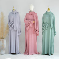 Middle East Dubai Turkey Solid Color Dress Leisure