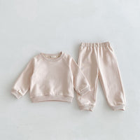 Children's Cotton Comfortable Solid Color Casual Suit