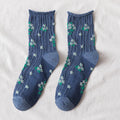 Curled Small Floral Cotton Socks For Pregnant Women Middle Aged And Elderly