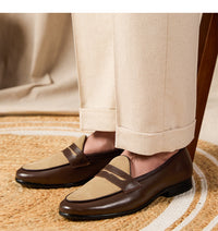 Loafers Belgium Champagne British Style Casual