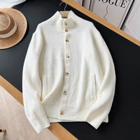 New Knitted Cardigan Long Sleeve Shufulei Loose Turtleneck Sweater Coat