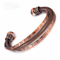 Retro Red Copper Fashionable All-Match Hollow Open Womens Bracelet