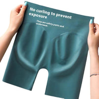 High Waist Seamless Safety Pants Underwear Women's Anti-exposure Non-curling Belly Contracting Hip Lifting
