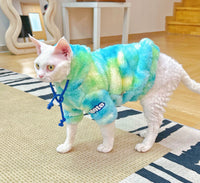 Versatile Faux Two-piece Fleece Cat Outfit