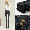 Fleece-lined Thick Jeans Women's Slim Fit