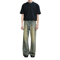 Loose All-match American Retro Distressed Wide-leg Jeans For Men