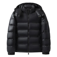 Warm Men's And Women's Glossy Hooded Jacket