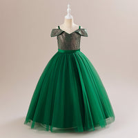 Children Straps Sequined Puffy Princess Tulle Skirt