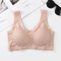Latex Underwear Women's Seamless Lace Sleep Bra
