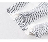 Cotton Breathable Casual Short Sleeve Simple Striped T-shirt
