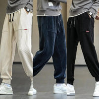 Men's Plus-sized Loose Wide Leg Corduroy Sports Casual Pants
