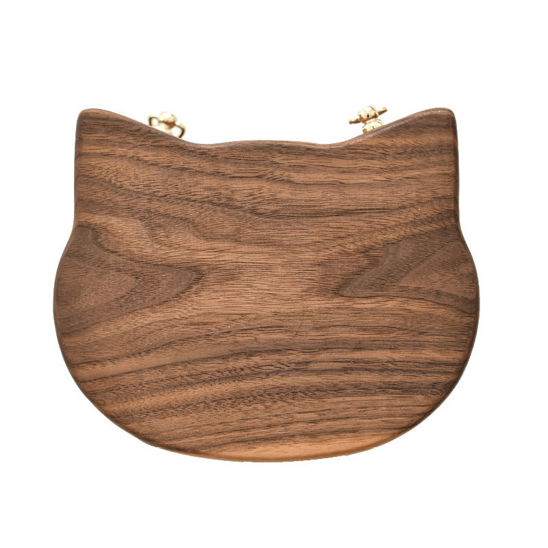 Log Creative Trendy Personalized Solid Wood Shoulder Crossbody Bag