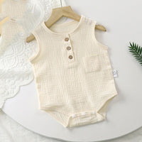 Newborn Summer Jumpsuit Thin Sleeveless Pajamas