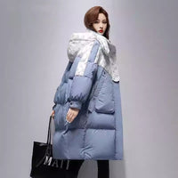 Mid-length Quilted Parka Fashionable Warm Hooded Women's Coat