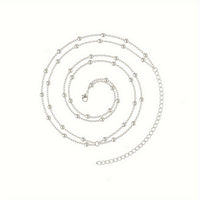 Personalized Fashion Waist Chain Double-layer Simplicity Round Beads Chain