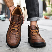 Men's High Top Loafers Non Slip Breathable Latex Insole Hiking Shoes