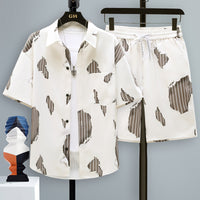 Men's Casual Sports Cool Shorts Two-piece Set